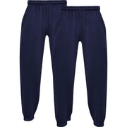 Kids Girls Boys Plain Jogging Bottoms Cuffed Joggers Sweatpants Trousers 2-14 Yr