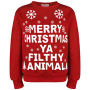 Merry Christmas Unisex Ya Filthy Jumper Sweatshirt Ya Filthy Animal For Adults