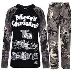 Kids Girls Boys PJ'S "YA FILTHY" Printed Christmas Pyjamas New Age 5-13 Years