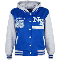 A2Z 4 Kids Girls Boys Baseball NY ATHLETIC Hooded Trending Jacket Age 5-13 Years