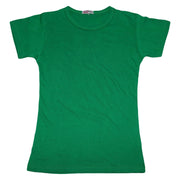 Kids Girls T Shirts Cotton Plain School T-Shirt Top New Age 2-13 Yr - A2Z 4 Kids