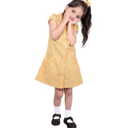 Kids Girls Pack Of 2 Uniform School Dress Gingham Dress With Matching Scrunchies