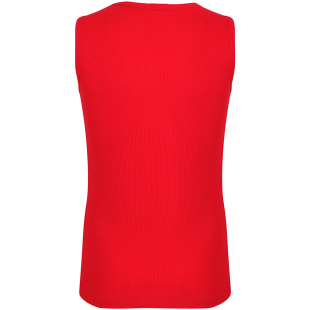Kids Girls Ribbed Vest Top 100% Thick Cotton Fashion Tank Tops T Shirt 2-13 Year