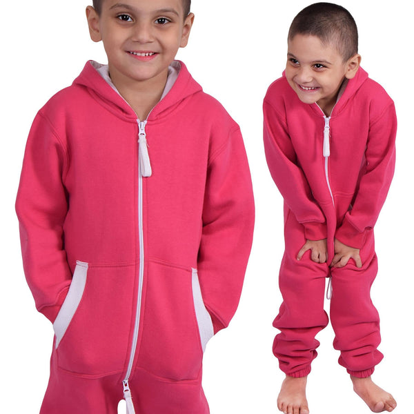 A2Z Onesie One Piece Kids Pink Pyjamas Sleepsuit Costume Girls Age 5-13 Years