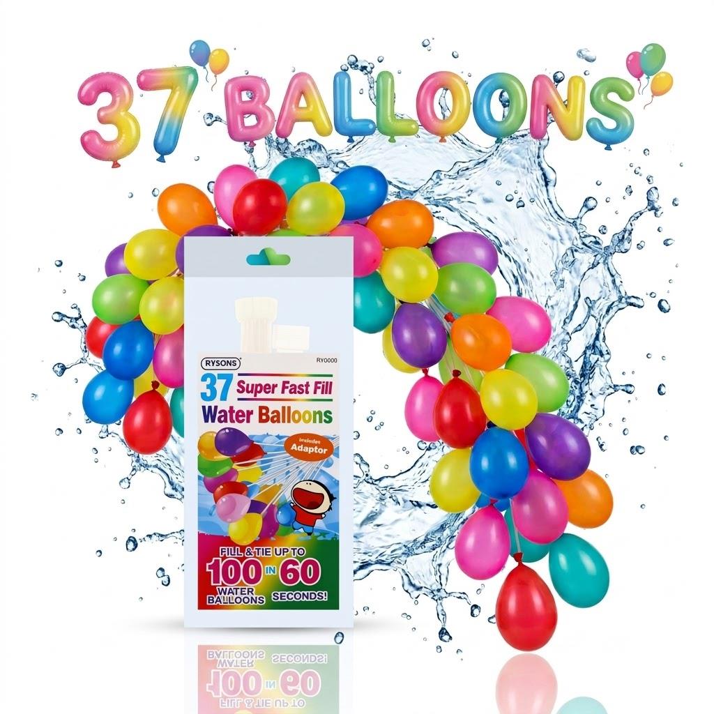 A2Z Super Fast Fill Water Balloons with Tap Adaptor 37, 111 and 555 PCS