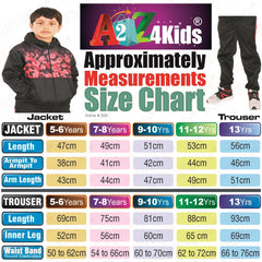 Kids Boys Girls Tracksuit Camouflage Panelled Hooded Top & Bottom Jogging Suits