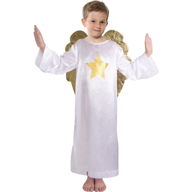 Kids Boys Xmas Nativity Angel Outfit School Play Angel Fancy Dress All in one