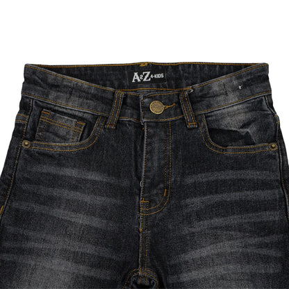 Kids Boys Stretchy Jeans Knee Ripped Denim Skinny Bikers Pants Slim Trouser 5-13