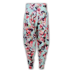 Girls Mint Green Abstract Floral Print Legging Midi Skater Dress Top Jumpsuit