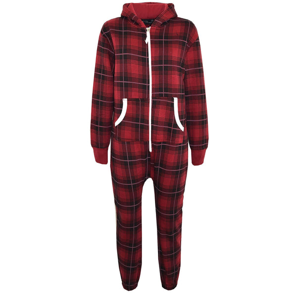Kids Girls A2Z Onesie One Piece Tartan Print All In One Jumsuit Playsuit 5-13 Yr