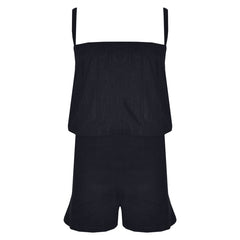 Kids Girls Plain Color Playsuit Trendy Summer All In One Jumpsuit New Age 5-13 Y