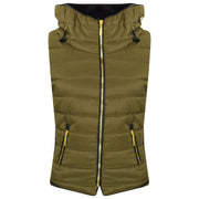 A2Z 4 Kids Kids Girls Boys Designer's Olive Sleeveless Hooded Padded Quilted Puffer Bubble Gilet Bodywarmer Jackets 5 6 7 8 9 10 11 12 13 Yr