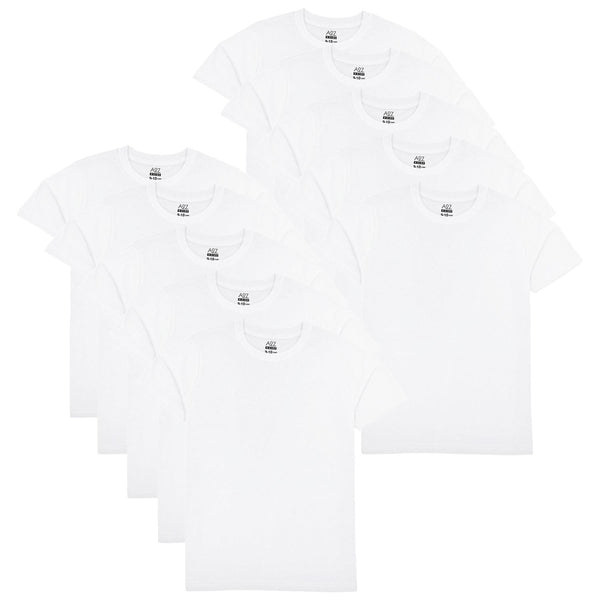 Girls Boys Pack of 10 Plain PE School T Shirts Lightweight Summer Soft Feel Top