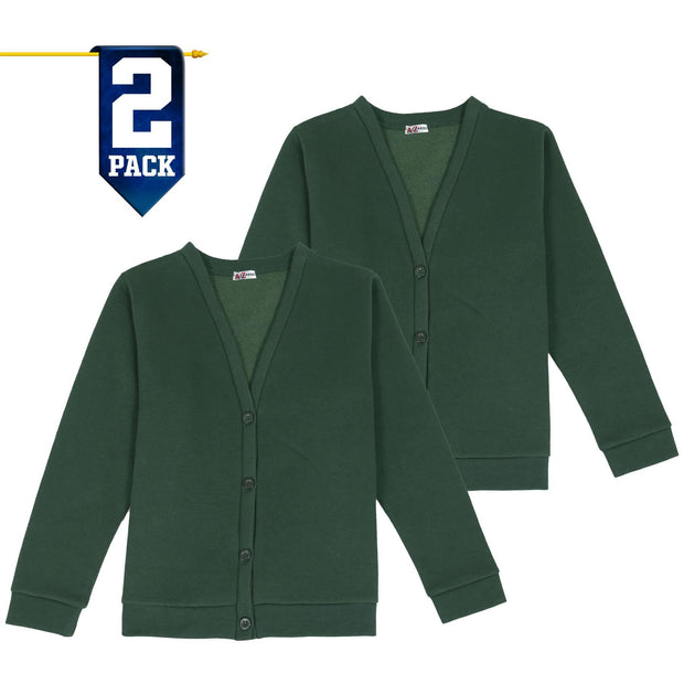 Kids Girls Scouts School Uniform Cardigan Brushed Fleece Cardigan