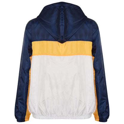 Kids Boys Girls Windbreaker Contrast Block Hooded Jackets Rain Mac Raincoat 5-13