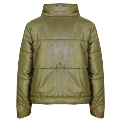 Girls Jacket Kids Wetlook Cropped Padded Quilted Puffer Bubble Jackets Coat 5-13