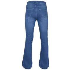 Kids Girls Denim Jeans Comfort Stretchy Flared Bell Bottom Ripped Fashion Pants