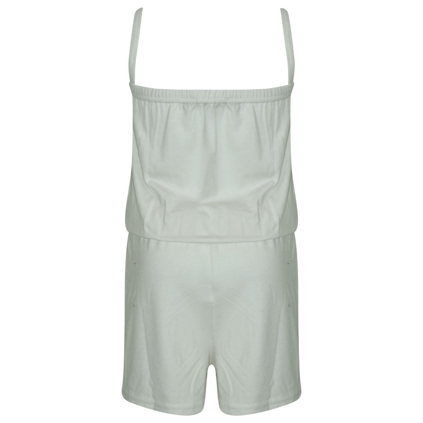 Kids Girls Plain Color Playsuit Trendy Summer All In One Jumpsuit New Age 5-13 Y