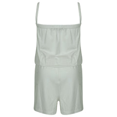 Kids Girls Plain Color Playsuit Trendy Summer All In One Jumpsuit New Age 5-13 Y