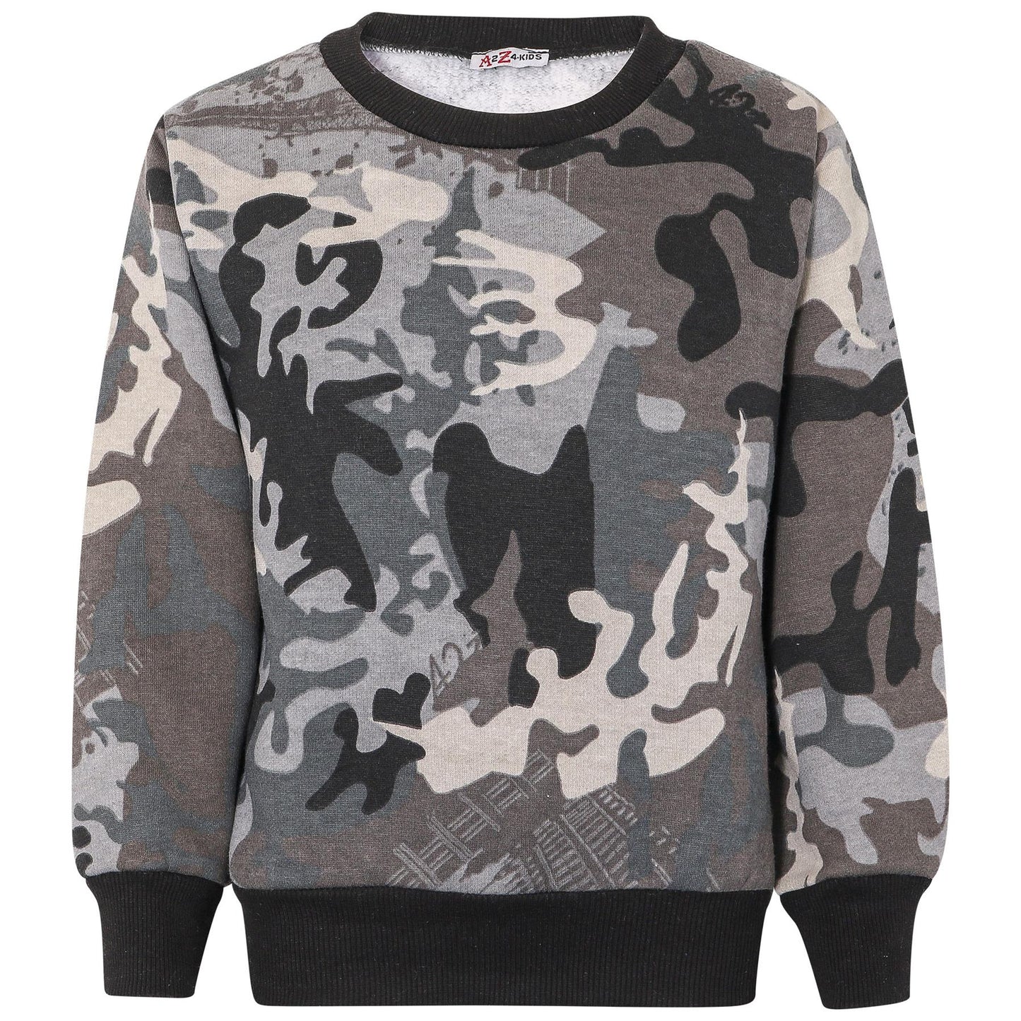 Kids Girls Boys Sweatshirt  Plain Crew Round Neck Uniform  Age 2-13 Years