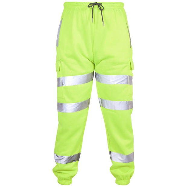 A2Z High Visibility Safe Work Pants Reflective Sweatpants Hi Vis Viz Cargo Joggers Slim Fit Jogging Bottoms Casual Trousers Workout Safety Trouser For Men's Small Medium Large XL 2XL 3XL 4XL - A2Z 4 Kids