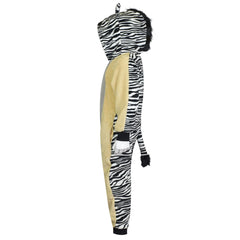 A2Z 4 Kids Unisex 2 Tone Zebra A2Z Onesie One Piece Zebra Cosplay Jumpsuit