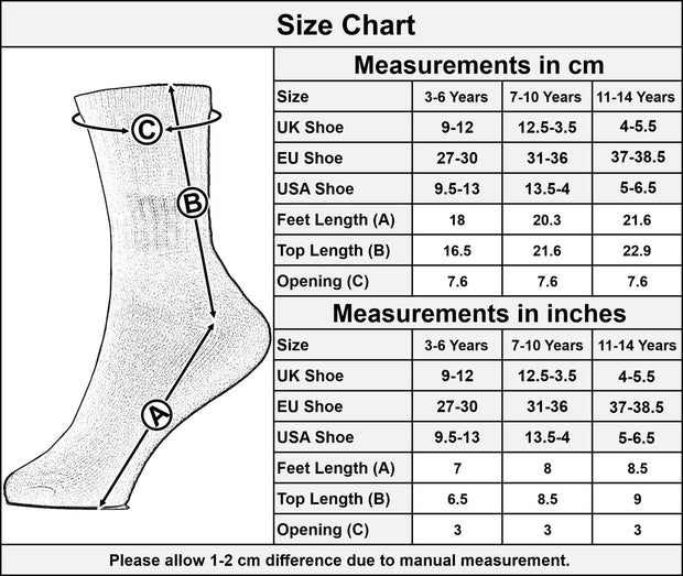 A2Z 4 Kids Pack Of 3 Boys Sports Socks Durable Crew Athletic Comfortable Socks