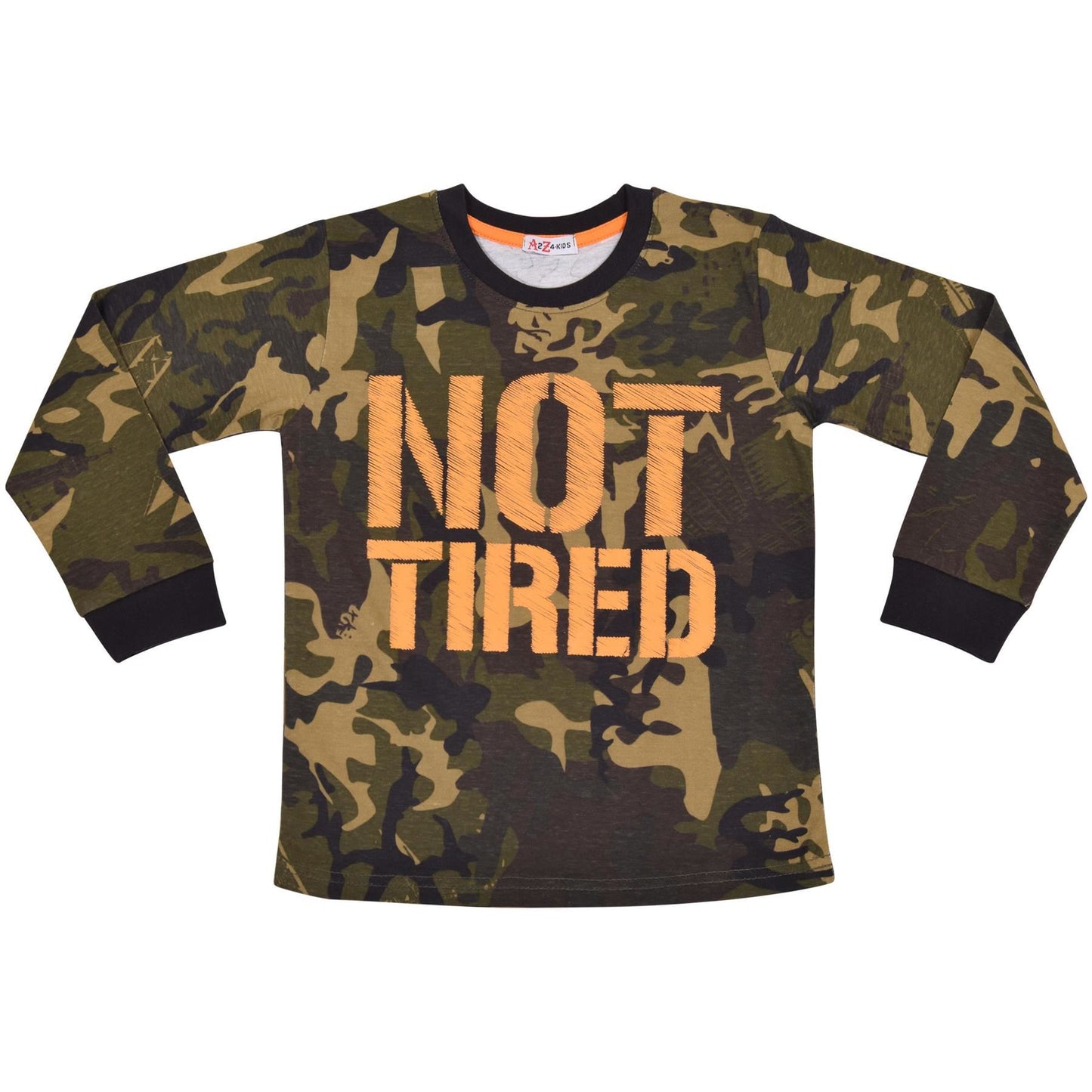 Kids Unisex Camo Green Print Pyjamas Children PJs Loungewear Age 2-13
