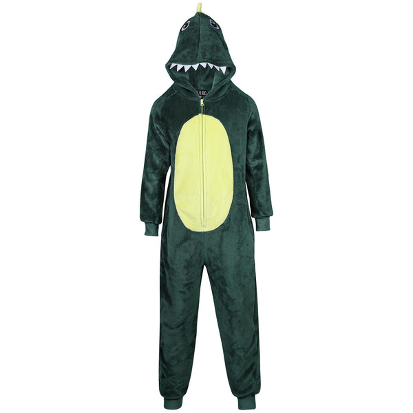 Kids Unisex Dinosaur Onesie Crocodile Face Jumpsuits Playsuit One Piece Loungesuit