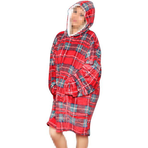 A2Z Unisex Mens Ladies Oversized Kangaroo Pocket Hooded Animal Wearable Blanket