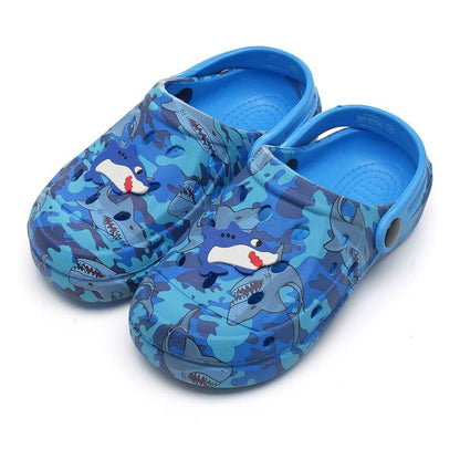 Kids Boys Girls Shark Print Clogs Kids EVA Garden Lightweight Summer Slip On