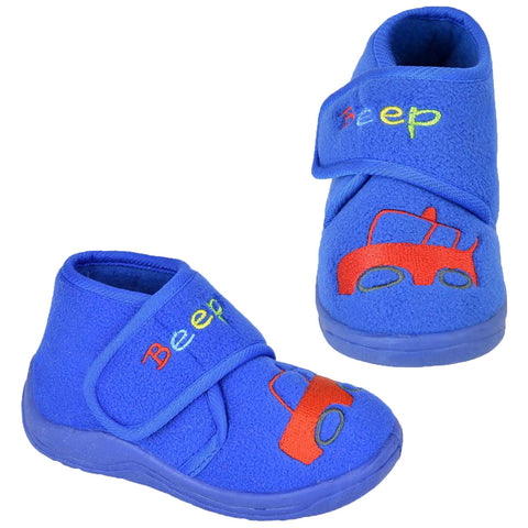 A2Z 4 Kids Toddler Easy Close Boots Slippers Anti Slip Soft Plush Novelty Shoes