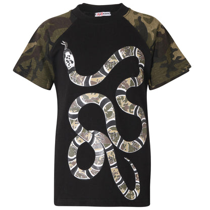 Boys T Shirts Kids Designer's 100% Cotton Snake Print T-Shirt New Age 5-13 Years