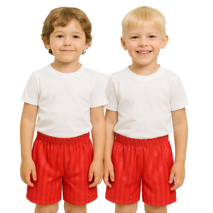 A2Z 4 Kids Shadow Stripe PE Shorts Pack of 2 Football Gym Shorts Age 2-13 Years