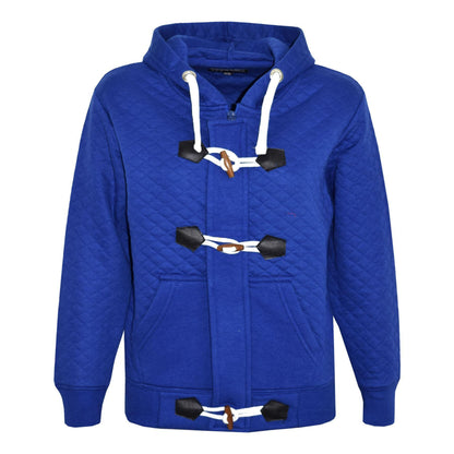 KIDS GIRLS BOYS DUFFEL HOODIE KIDS QUILTED FLEECE HOODED JACKET AGE 7-13 YEARS