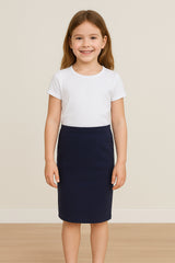 Kids Girls Plain Pencil Skirt Trendy Summer Clothing Sets Age 5-13 Years