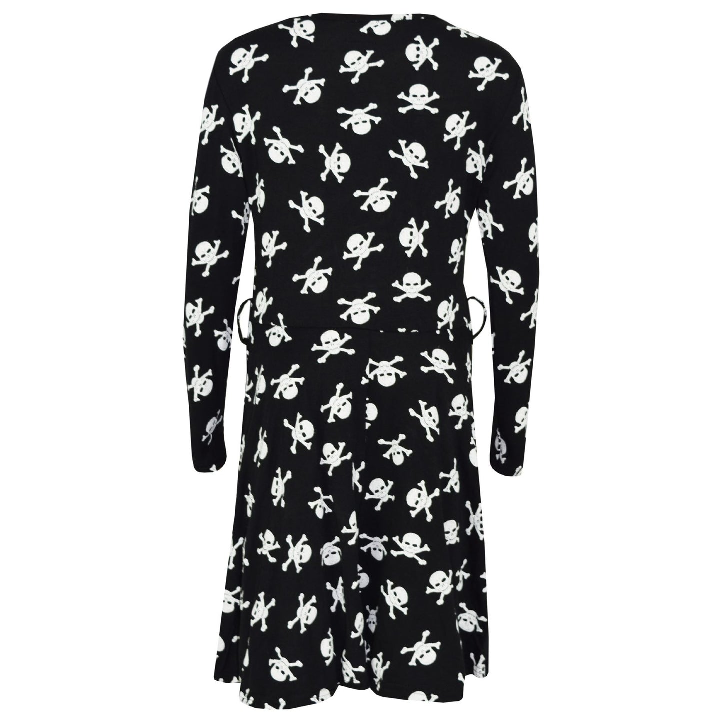 Kids Girls Skull Print Crop Top Legging Skater Dress Halloween Costume 7-13 Year