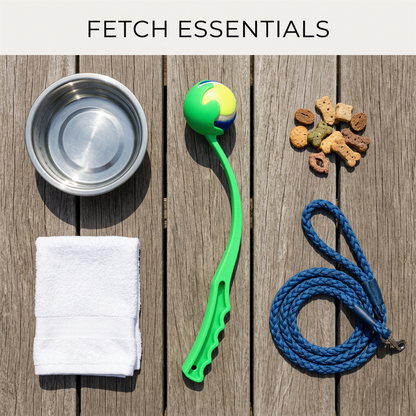 A2Z Medium Dog Ball Thrower With Tennis Ball Lightweight Fetch Launcher