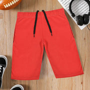 A2Z 4 Kids Boys 100% Cotton Shorts Comfort Stretch Red Pants Trendy Casual Summer Cool Lightweight Shorts For Boys Age 5 6 7 8 9 10 11 12 13 Years - A2Z 4 Kids