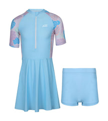 Kids Girls Surf Swimsuit Set Skirt Shorts Beach Bathing Swimming Costume