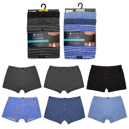 A2Z Mens Plain Trunks Underwear Pack Of 3 Comfortable Fit Lightweight Knickers
