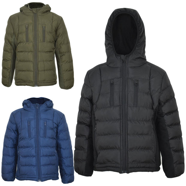 Kids Boys Fashion Padded Casual School Jacket Bubble Coat Winter Wear
