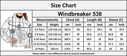 Girls Boys Windbreaker Contrast Hooded Panelled Raincoat Jackets Age 5-13 Years