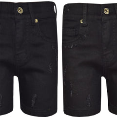 Kids Boys Distressed Denim Shorts Comfort Stretch Jeans Trouser Pants Age 5-13