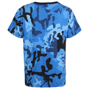 A2Z 4 Kids Boys Girls Basic T Shirt Camo Blue Back to School Short Sleeve V Style Crew Neck Casual Fashion 100% Cotton T Shirt New Age 2-13 Years