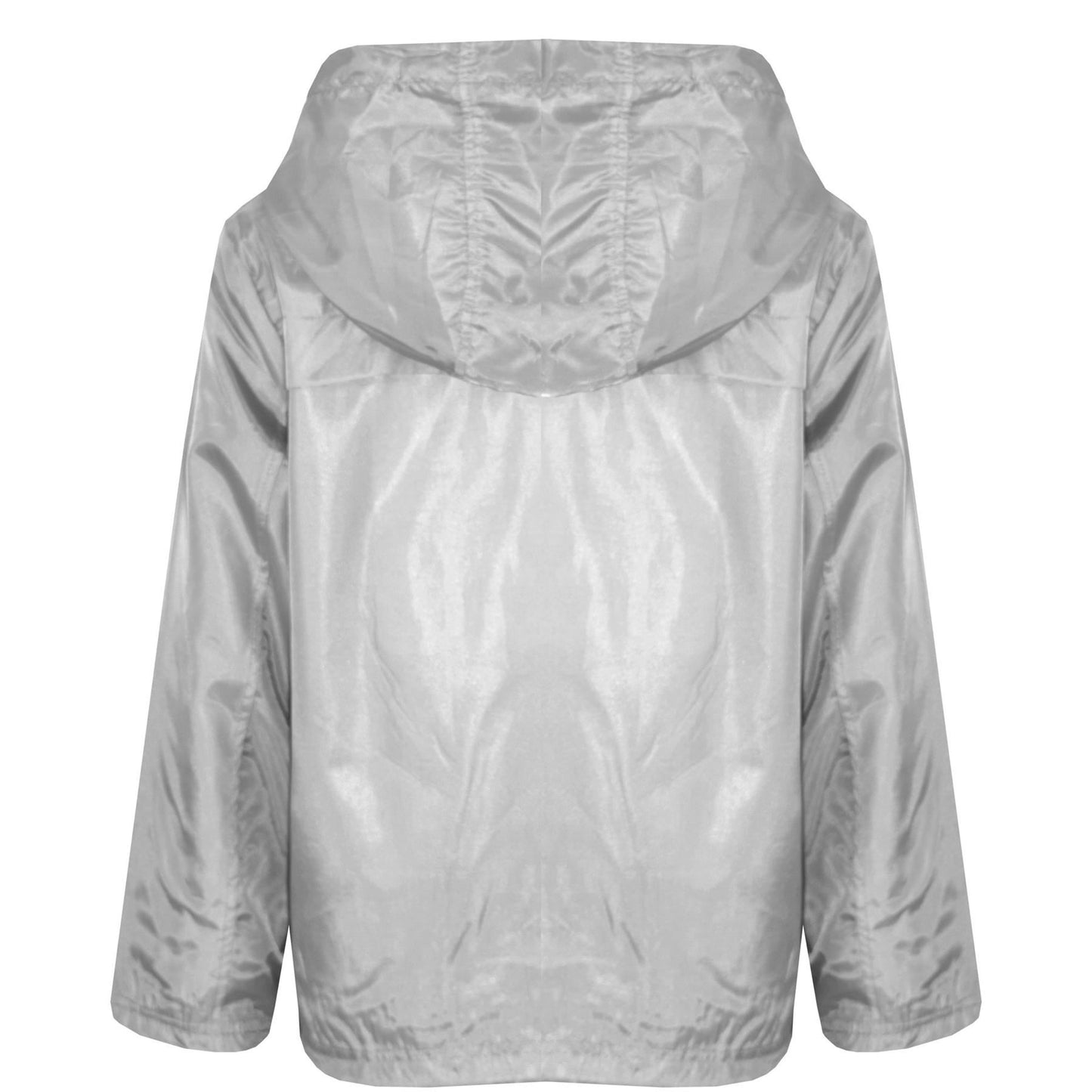 A2Z 4 Kids® Girls Boys Raincoats Jackets Kids White Lightweight Kag Mac Waterproof Hooded Jacket Cagoule Rain Mac Age 5 6 7 8 9 10 11 12 13 Years