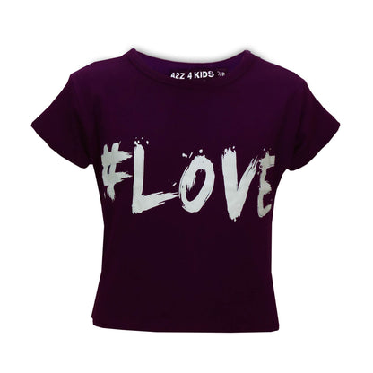 Kids Girls T Shirts # Love Summer Fashion Soft Feel Tank Top & Tees 5-13 Year