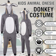 Kids Xmas Nativity Donkey Outfit School Play Flannel Fleece Fancy Dress Outfit