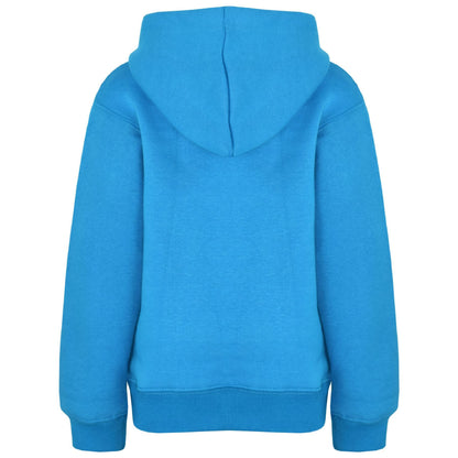 A2Z 4 Kids Girls Boys Sweat Shirt Tops Designer's Casual Plain Blue Pullover Sweatshirt Fleece Hooded Jumper Coats New Age 2 3 4 5 6 7 8 9 10 11 12 13 Years