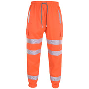 A2Z High Visibility Safe Work Pants Reflective Sweatpants Hi Vis Viz Cargo Joggers Slim Fit Jogging Bottoms Casual Trousers Workout Safety Trouser For Men's Small Medium Large XL 2XL 3XL 4XL - A2Z 4 Kids